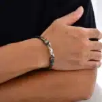 Bracelet couple punk argent 3