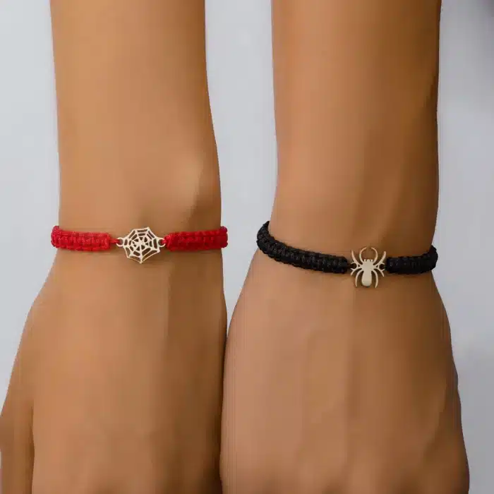 Bracelet couple toile d'araignée 2