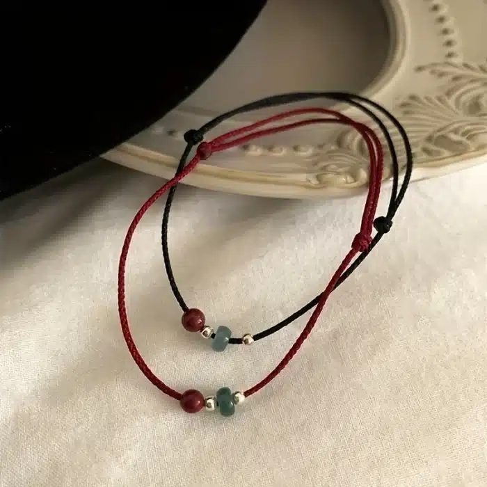 Bracelet couple tressé porte-bonheur femme 5