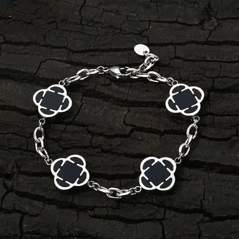 Bracelet couple trèfle porte bonheur femme 4