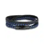 Bracelet coupe cuir tressé homme 5