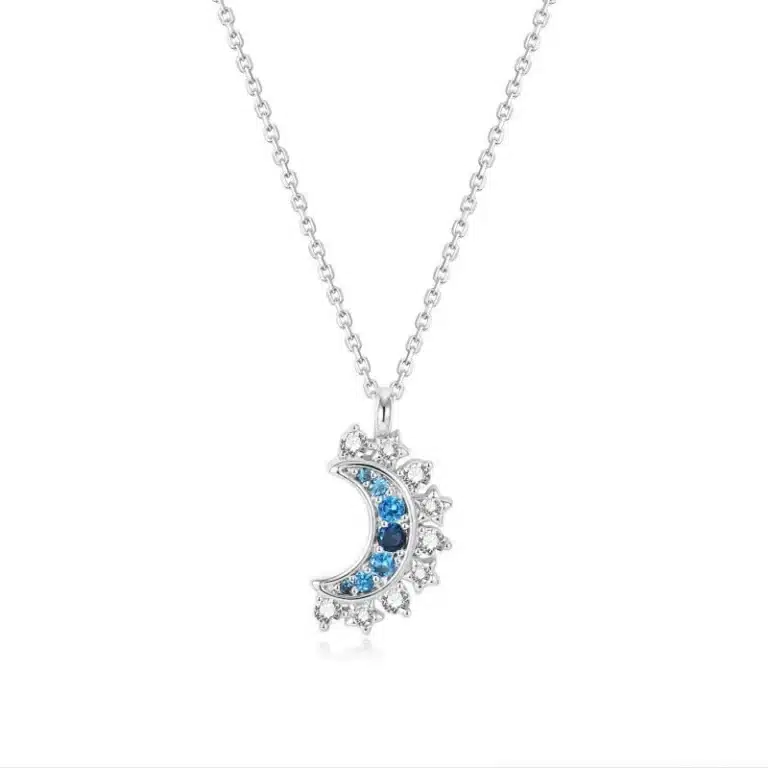 Collier Collier couple soleil lune brillant 4