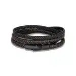 Bracelet coupe cuir tressé homme 6
