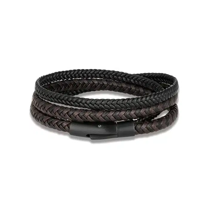 Bracelet coupe cuir tressé homme 6