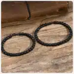 Bracelet couple fin noir 7