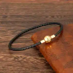 Bracelet couple minimaliste serrure 2