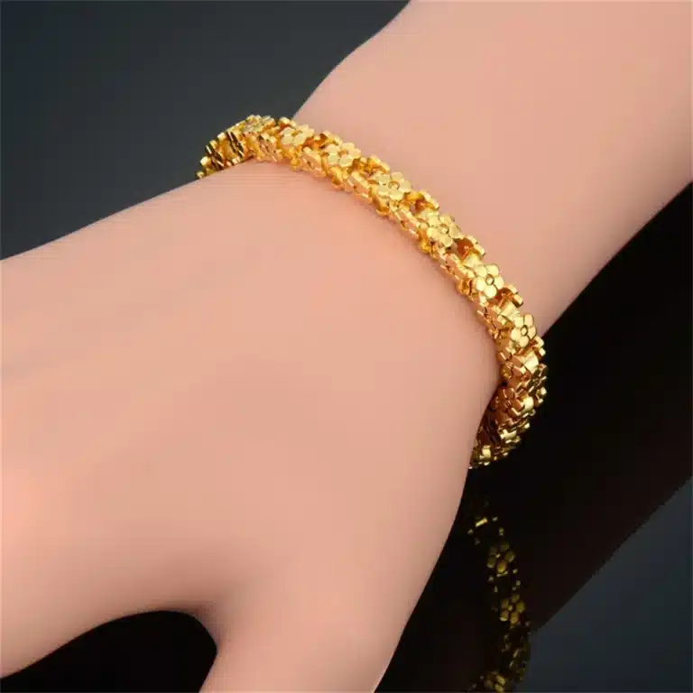 Bracelet couple amour argent doré 2