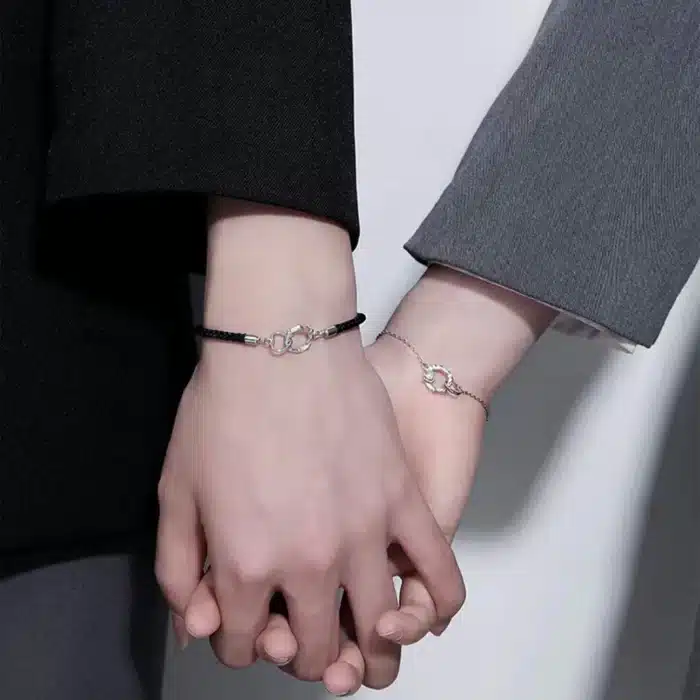 Bracelet couple rose épines 3