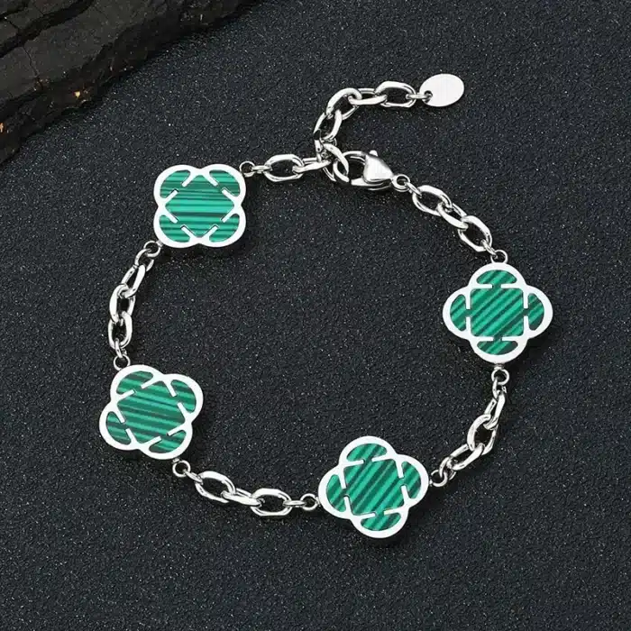 Bracelet couple trèfle porte bonheur femme 3