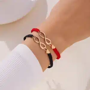 Bracelet couple infini coeur 1