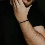 Bracelet couple fin noir 3