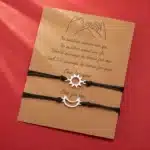 Bracelets couple soleil lune en corde 4