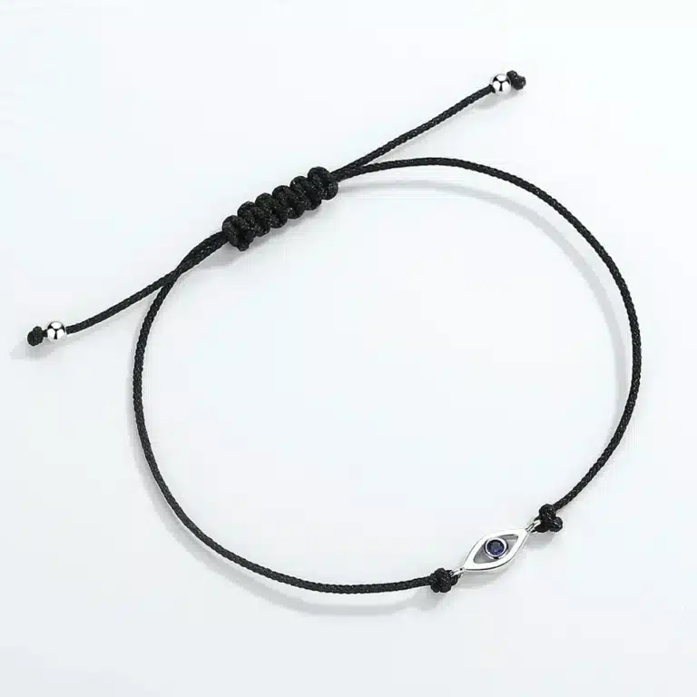 Bracelet couple cordon oeil bleu 4