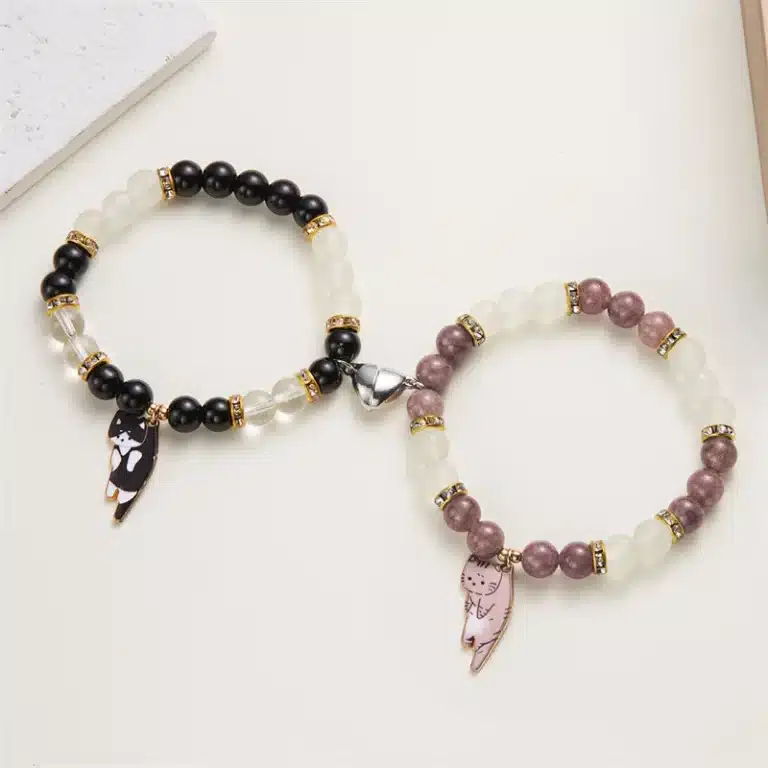 Bracelet couple chat 10