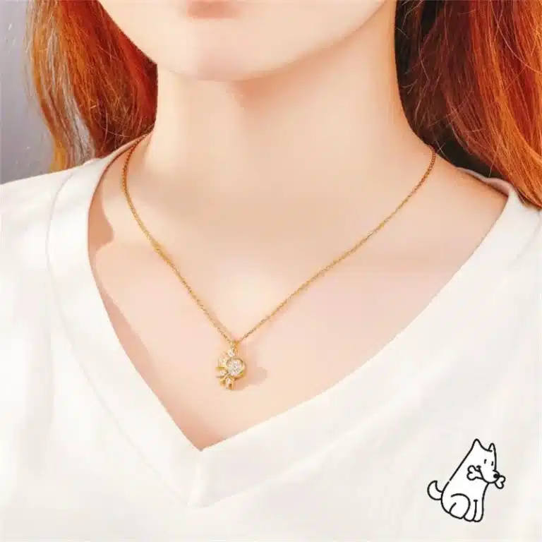 Collier Collier couple soleil lune brillant 2