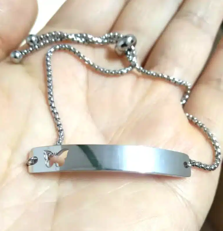 Bracelet couple personnalisé papillon 6