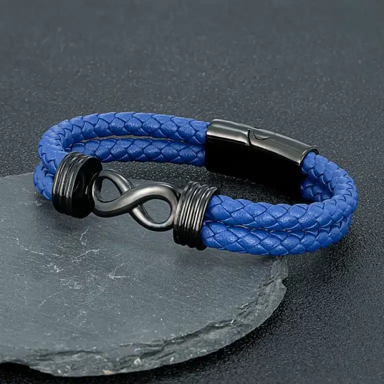 Bracelet couple signe infini cuir 3