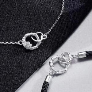 Bracelet couple rose épines