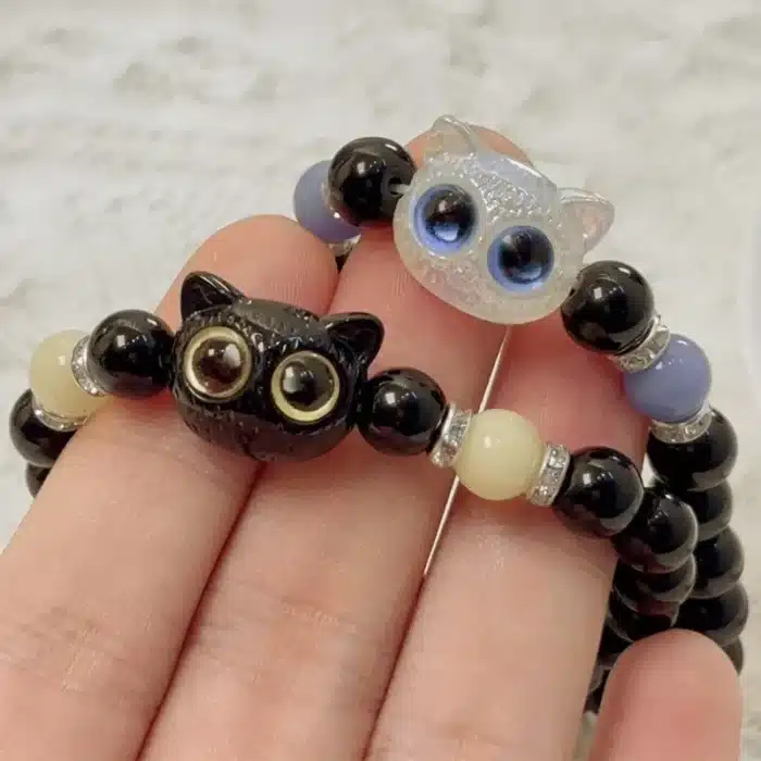 Bracelet couple chat lumineux 3