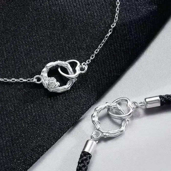 Bracelet couple rose épines 2