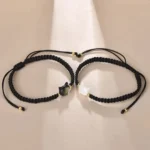 Bracelet couple chat noir et blanc 1