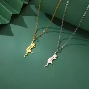 Collier couple chaton personnalisé 15