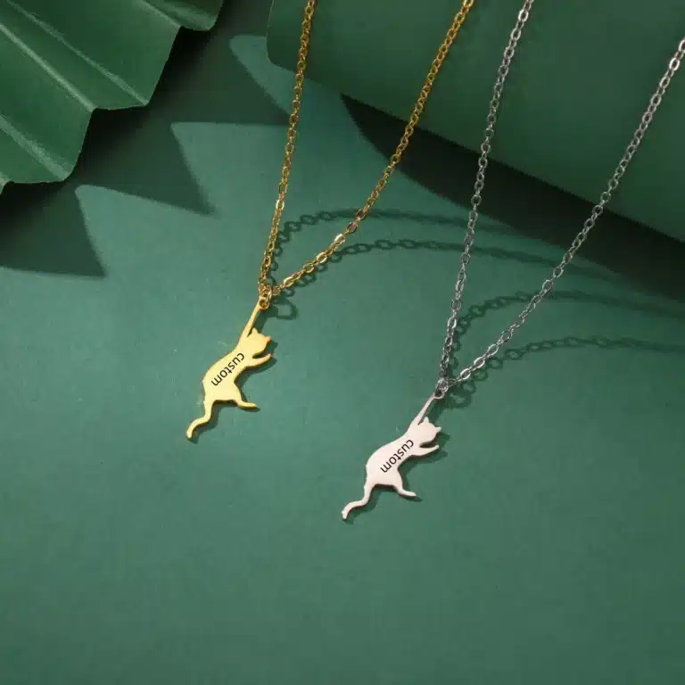 Collier couple chaton personnalisé 15