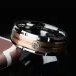 Bague fond noir couple 3