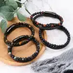 Bracelet couple pierres naturelles 3