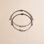 Bracelet couple étoile noir et blanc 4