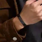 Bracelet couple personnalisé noir pour homme 4