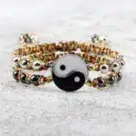 Bracelet couple perle yin yang 3