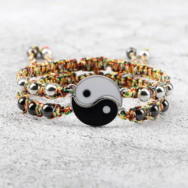 Bracelet couple perle yin yang 3