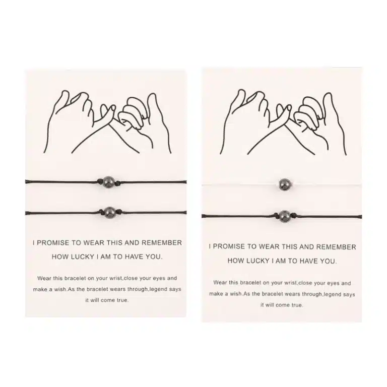 Bracelet couple boule magnétique 3