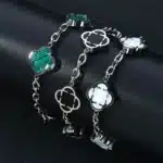 Bracelet couple trèfle porte bonheur femme 1