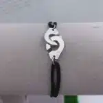 Bracelet couple menottes acier 1