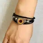 Bracelet couple fleur tournesol 2