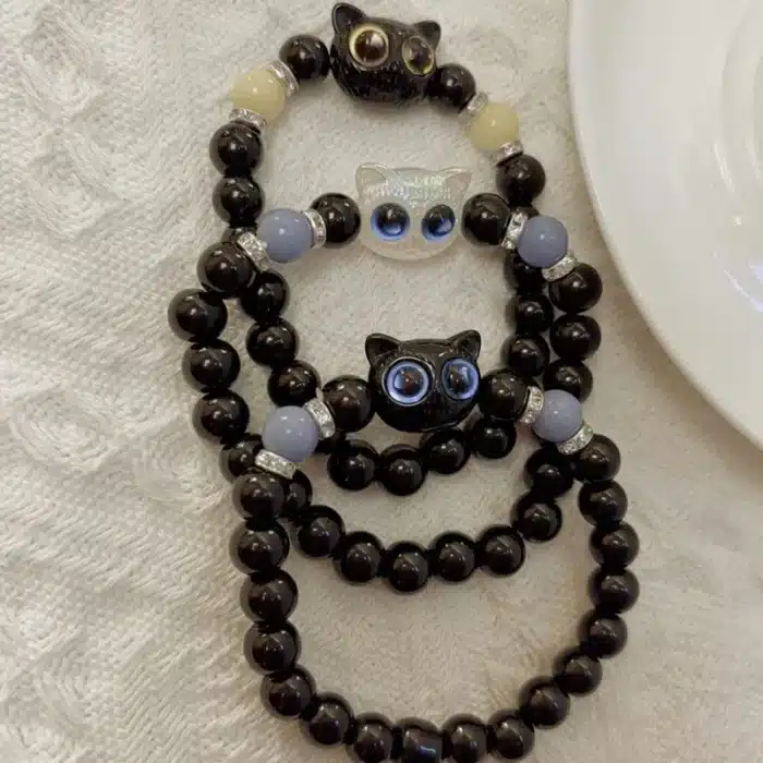 Bracelet couple chat lumineux 4