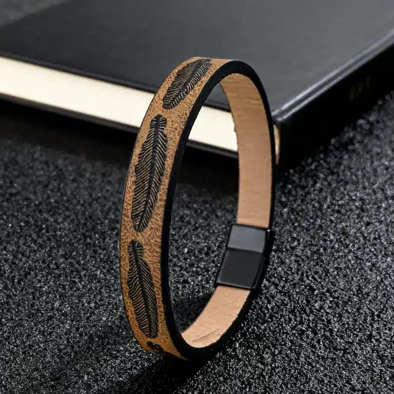 Bracelet couple plumes 4