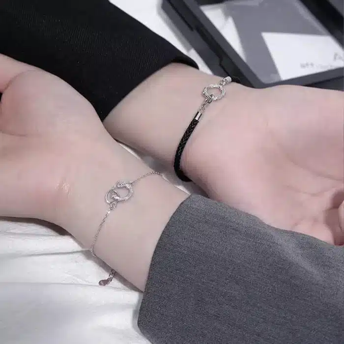 Bracelet couple rose épines 6