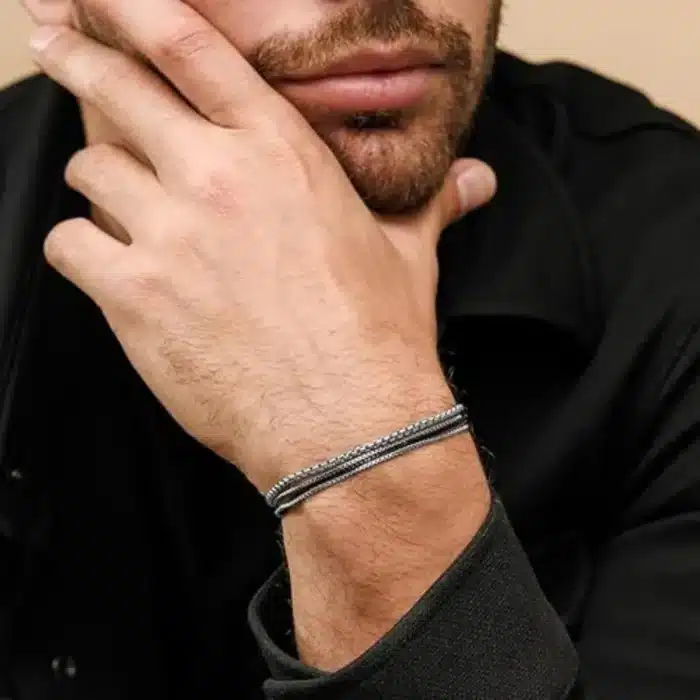 Bracelet couple homme chainette 2