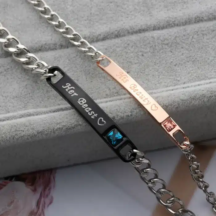 Bracelet couple la belle et la bête 1