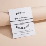 Bracelet couple étoile noir et blanc 1