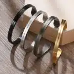 Bracelet couple fin manchette homme 3