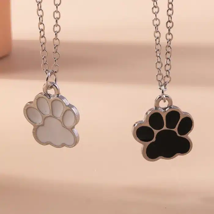 Collier couple patte de chien 1