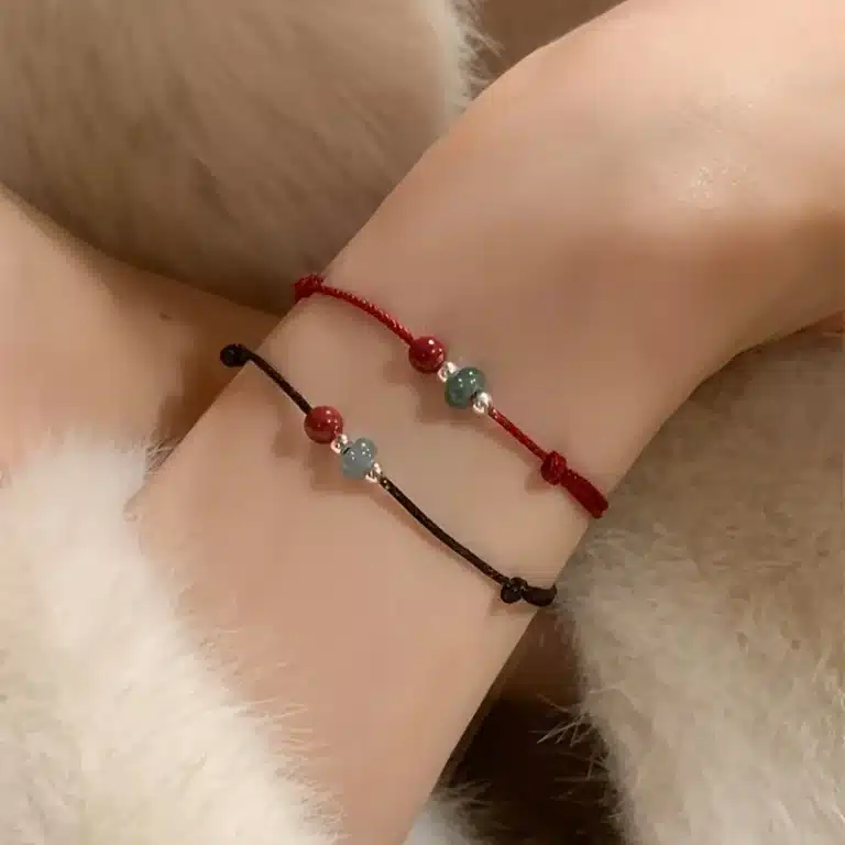 Bracelet couple tressé porte-bonheur femme 2