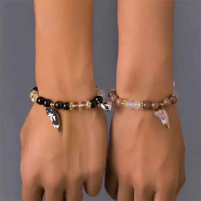 Bracelet couple chat 11