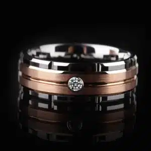 Bague fond noir couple 1