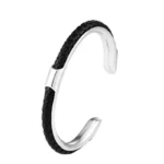 Bracelet couple manchette cuir homme 19