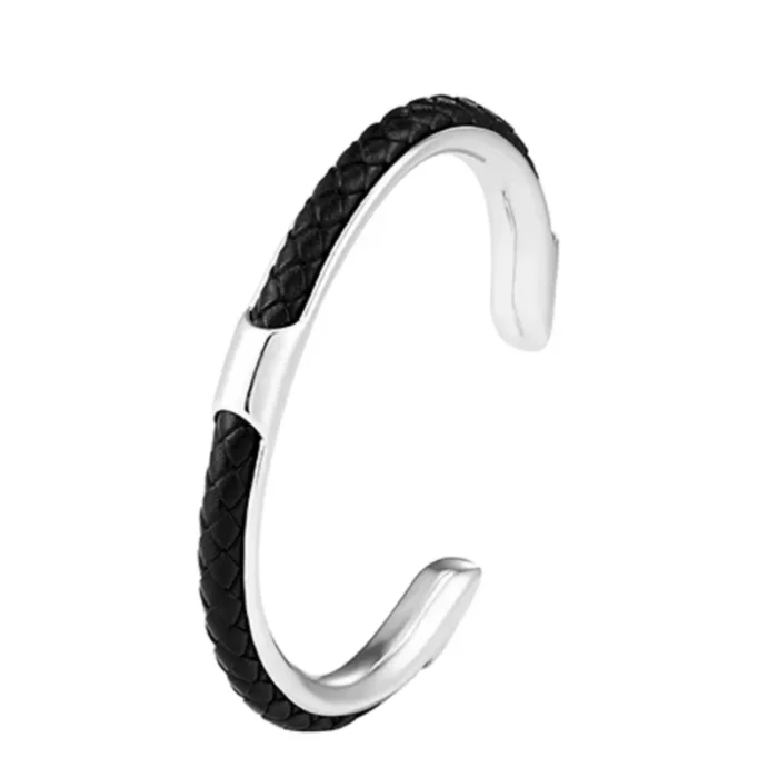 Bracelet couple manchette cuir homme 19